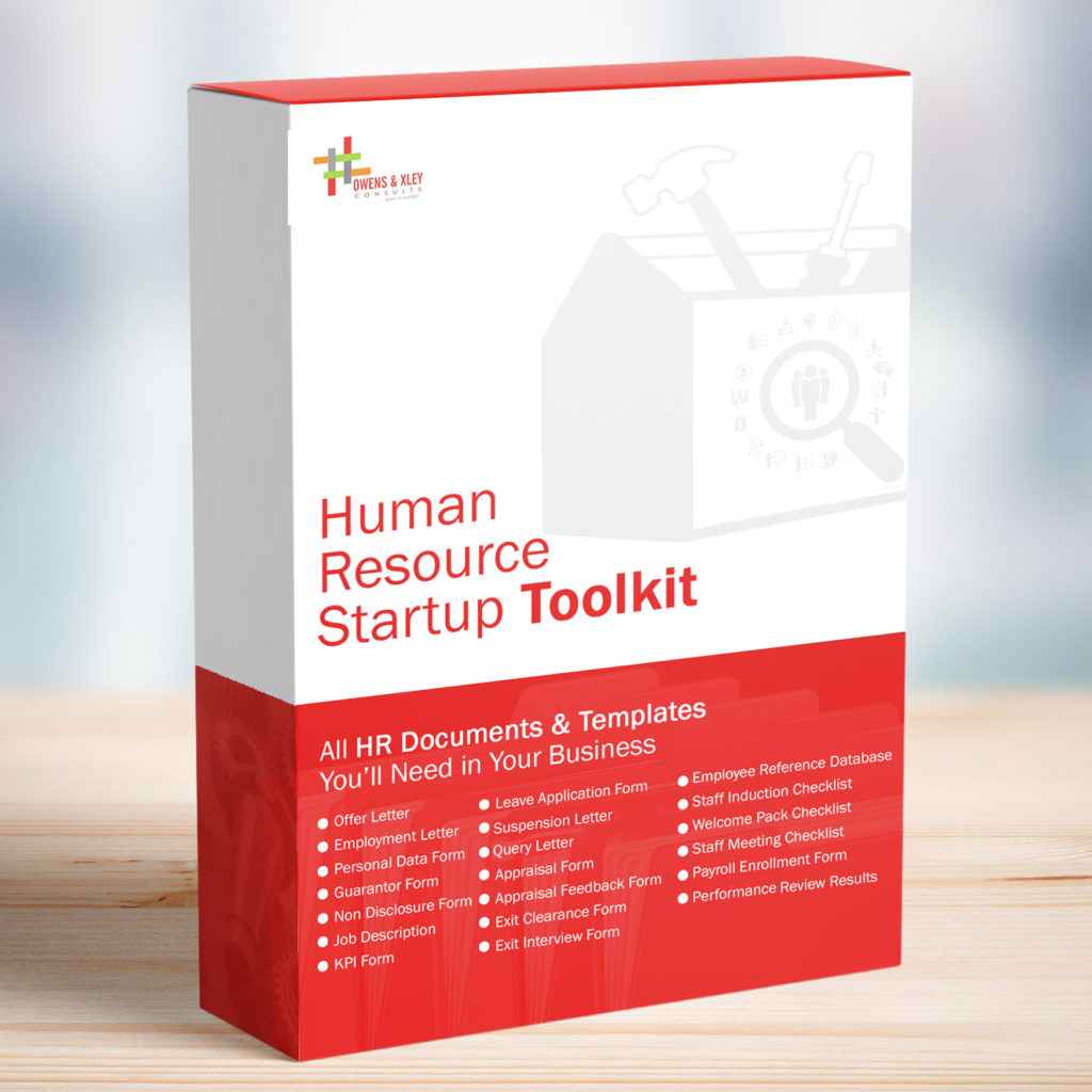 Human Resource Startup Tool Kit Owens & Xley Consults